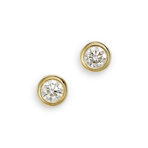 Roberto Coin 18 Karat Yellow Gold 0.49 Ct Diamond Blommies Studs