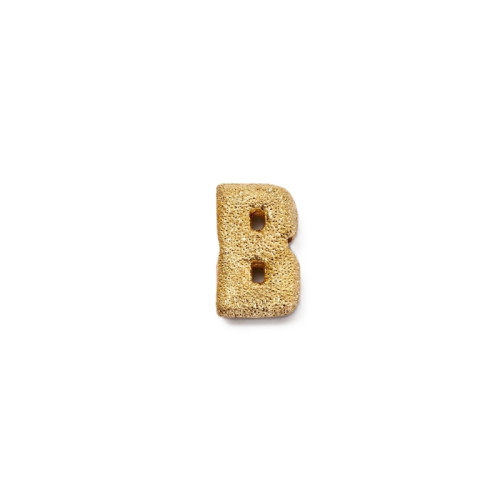 18K Yellow Gold Sparkly Letter 
