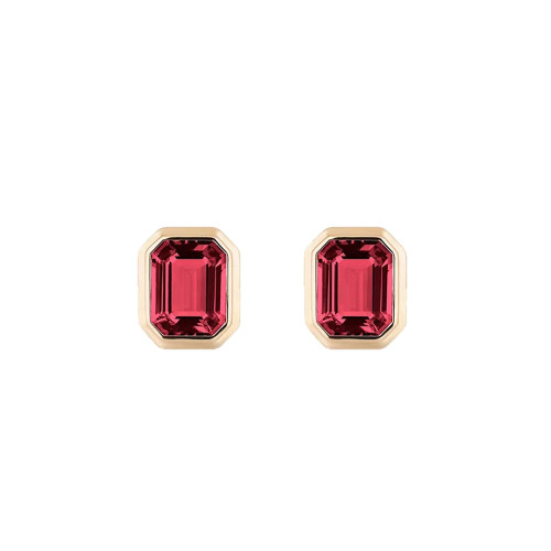Goshwara 18k Yellow Gold Garnet Manhattan Gemstone Earrings