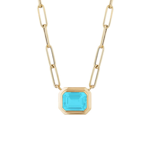 Goshwara  18kt Yellow Gold Turquoise Pendant Necklace