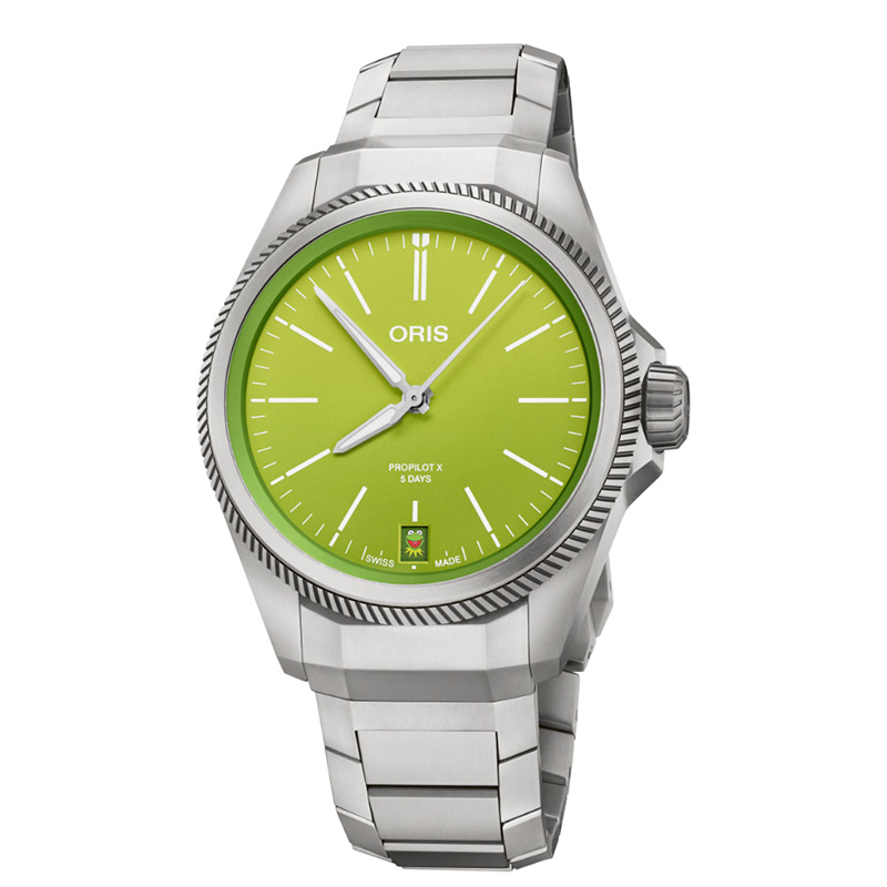 Oris Pro Pilot X Kermit Edition 39mm Stainless Steel Green Dial