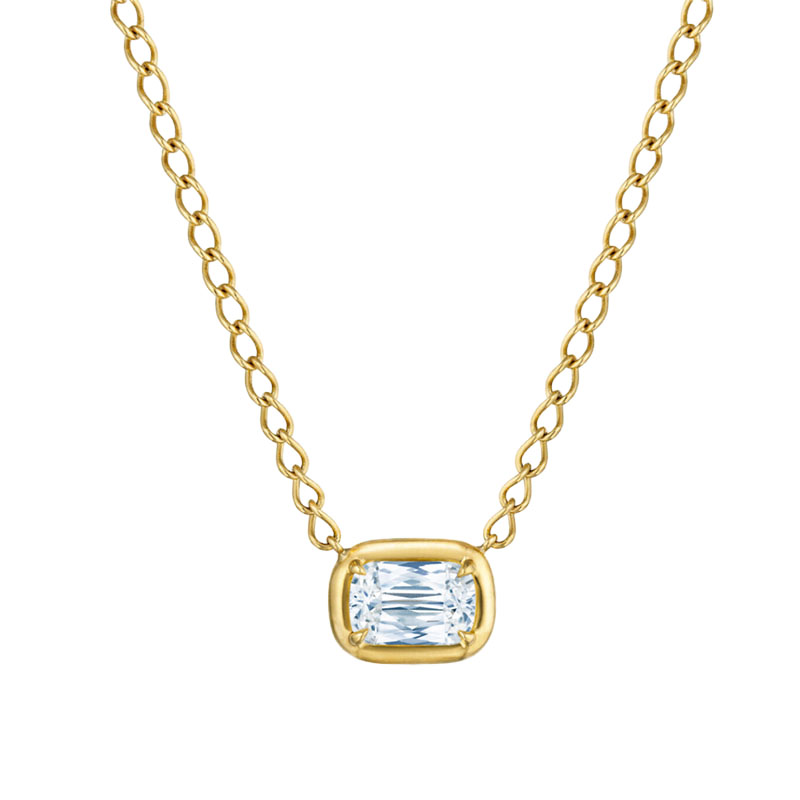 Kwiat 18kt Yellow Gold Ashoka Diamond Bezel Set Pendant